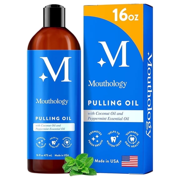 Mouthology Fractionated Coconut Oil Pulling Mouthwash 16 fl oz