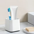 thumbnail image 1 of Mouthwash Cup | Toothbrush Holder Plastic Tumbler | Square Design Bathroom Accessory | Compact 8x8x7.5cm | Easy to Clean | White or Gray | Single Pack | Space-Saving Modern Style, 1 of 6