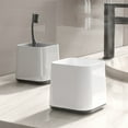 thumbnail image 1 of Mouthwash Cup | Toothbrush Holder Plastic Tumbler | Square Design Bathroom Accessory | Compact 8x8x7.5cm | Easy to Clean | White or Gray | Single Pack | Space-Saving Modern Style, 1 of 6