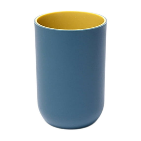 Mouthwash Cup, Toothbrush Holder, Reusable Plastic Bathroom Rinsing Cup, Large Capacity Durable Water Cup for Daily Oral Care, Easy to Clean, Multipurpose Dark Blue Light Blue Pink Gray