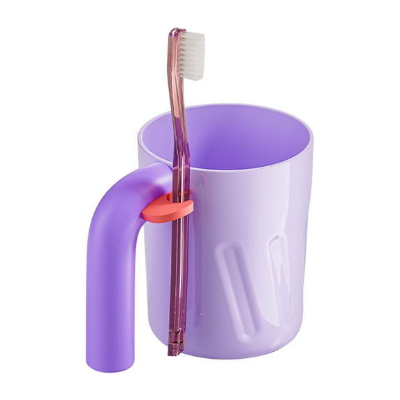 Mouthwash Cup for Home Use, High-End Design Couple Toothbrush Cup with Handle, Practical Dental Accessory for Bathroom Use or as a Gift for Couples
