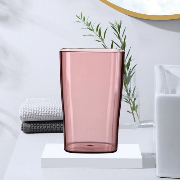 Mouthwash Mug Household Rinse Cup Plastic Brushing Tumbler Compact Travel Toothpaste Cup Non Slip Design for Bathroom Sink Countertop Hotel Camping Daily Oral Care