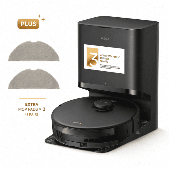 MOVA E30 Pro Plus Robot Vacuum and Mop Bundle with Extra Accessory