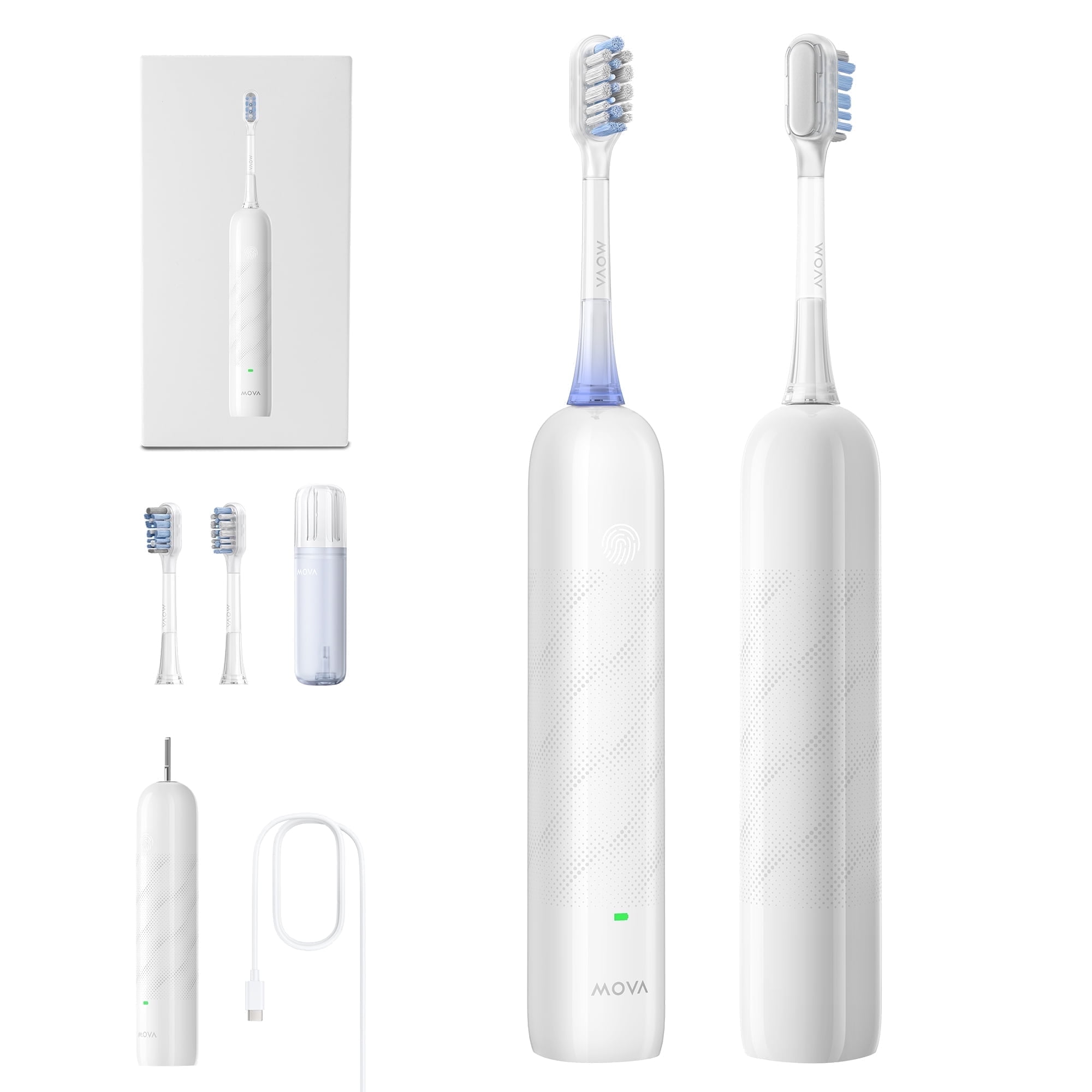MOVA Fresh Electric Toothbrush,Pressure Sensing,3in1 Replacement Brush Head,30-day battery life