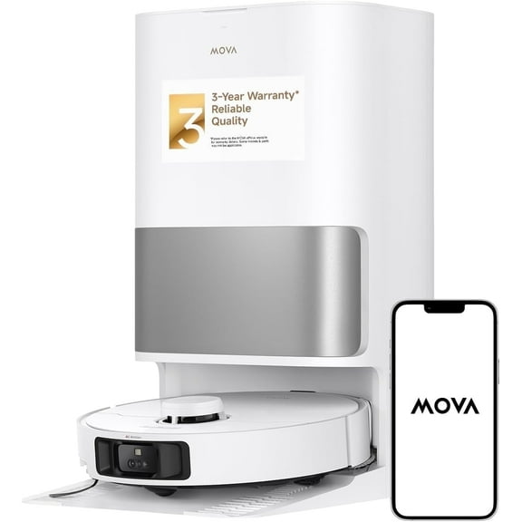 MOVA P10 Pro Ultra Robot Vacuum and Mop, Extenable Mop, Edge-to-Edge Cleaning,13000 Pa Suction, CleanLift System, Hot Water