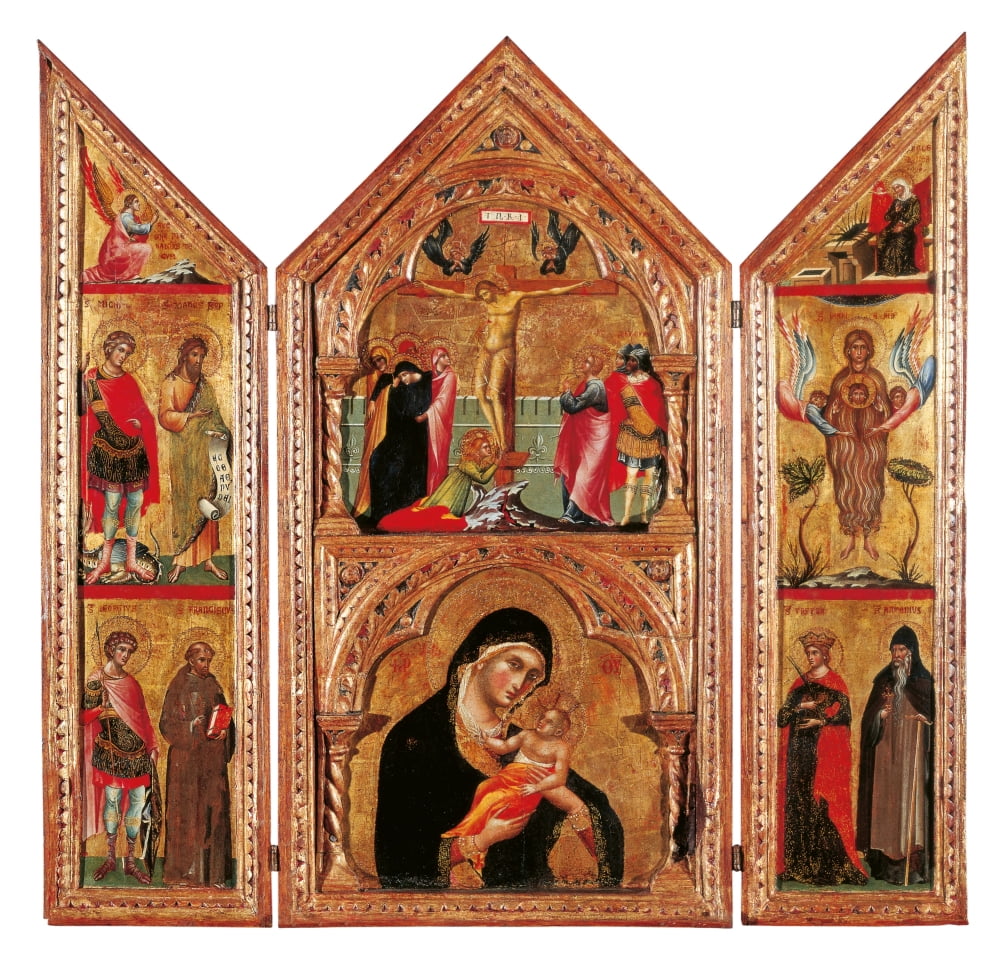 Movable Altarpiece (Triptych) Canvas Art - (24 x 18)