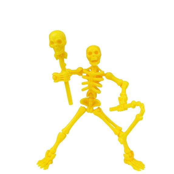 Movable Articulated Skeleton Puppet With Multiple Weapons And Paint Customization, Creative Assembly Puzzle Toy For Children And Collectors, Desktop Decor And Stress Relief Tool