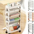 thumbnail image 1 of Movable Classroom Desk Book Storage Rack Trolley Multi-layer Stationery Storage Rack Books, 1 of 7