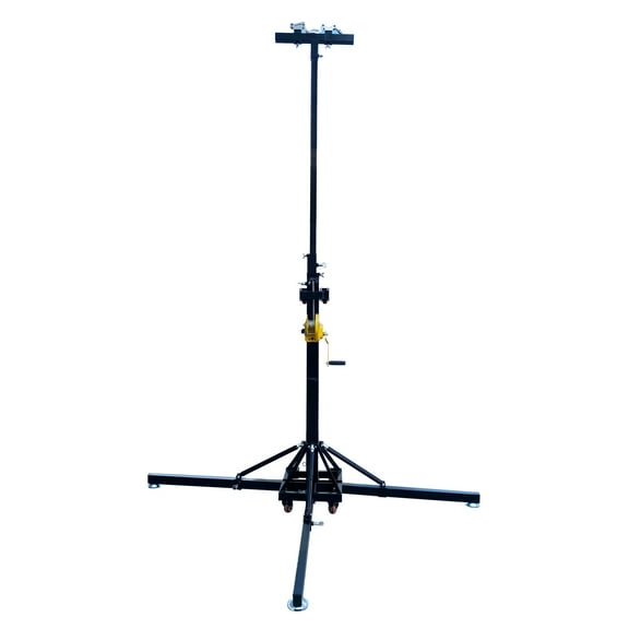 Movable Crank Stand Foldable Stage Lighting Support Hand DJ Truss System with Outriggers 2-7m Adjustment Height 550lbs Load
