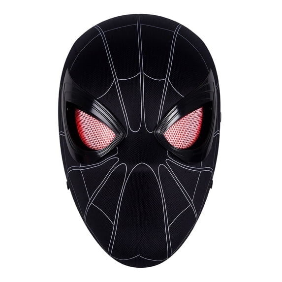Movable Eye Spider Mask, USB Rechargeable Battery & Animated Feature in Color Box for Hero Cosplay & Role Play (Graphic Carton)