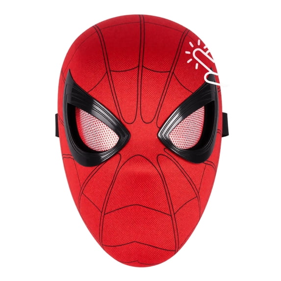 Movable Eye Spider Mask, USB Rechargeable Battery & Animated Feature in Color Box for Hero Cosplay & Role Play (Graphic Carton)