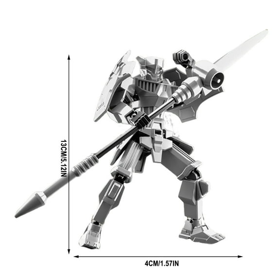 Movable Figure​​ Poseable Robot Building Kit - Multi-Joint Movable Figure with Custom Weapons - DIY Display Model for Creative Play Creative Play​​