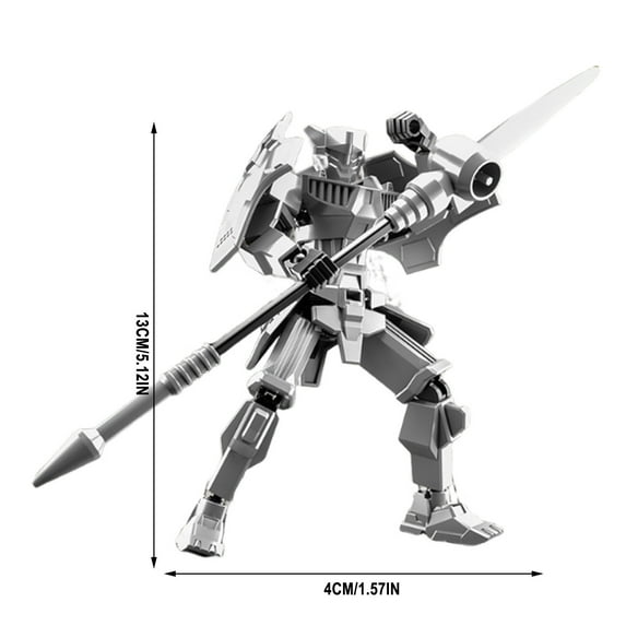 Movable Figure Poseable Robot Building Kit - Multi-Joint Movable Figure with Custom Weapons - DIY Display Model for Creative Play Creative Play