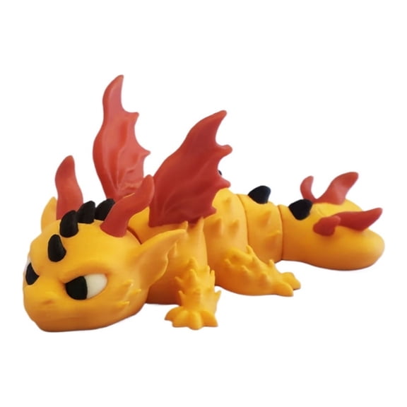 Movable Fire Dragon 3D Printing Model for Home and Office Decor