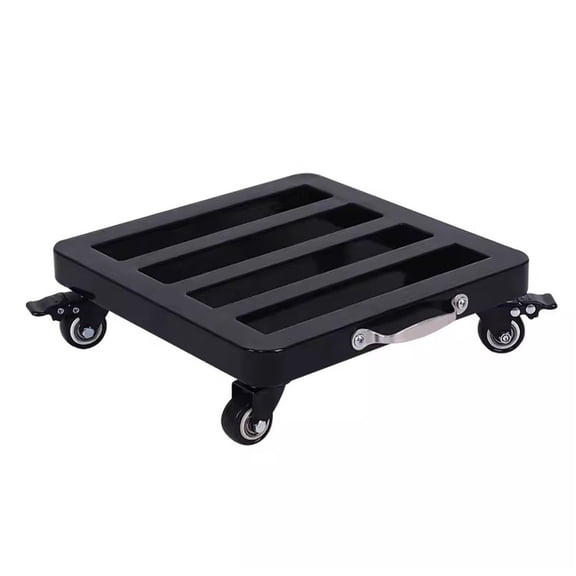 Heavy Duty Plant Stand Flower Pot Cart with Wheels,Square Metal Planter Caddy Roller on Rubber Casters,Plant Dolly Flower Pot Mover for Indoor Outdoor