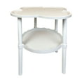 thumbnail image 1 of Movable Four Leaf Clover Shape Storage Side Table, Wheeled Sofa End Table Living Room Snack Table with Cloud Shelf, Flexible Storage Solution for Compact Spaces and Modern Home Living, 1 of 6