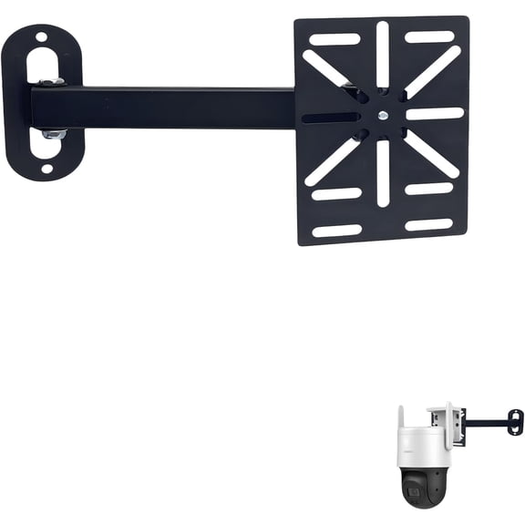 Movable L-Shaped Dome Camera Bracket, Used for Wall-Mounted Installation of Security Dome Cameras, Camera Installation, (Movable L-Shaped Bracket + Wall-Mounted Bracket) (7.8in)