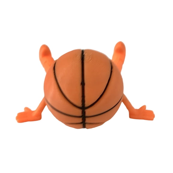 Movable Leg Basketball Sitting Man Model Figure Print Basketball Figurine Desktop Ornament Fan Gift Collection