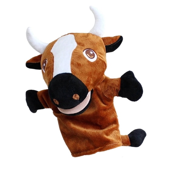 Movable Mouth Animal Hand Puppet, Soft Cartoon Plush Toy for Storytelling and Roleplay, Interactive Puppet for Family Games, Creative Performance Prop