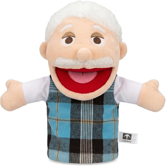 Movable Open Mouth Six Person Family Plush Puppet Collection, Role Play Accessory, Classroom Teaching Tool & Affordable Birthday Gift