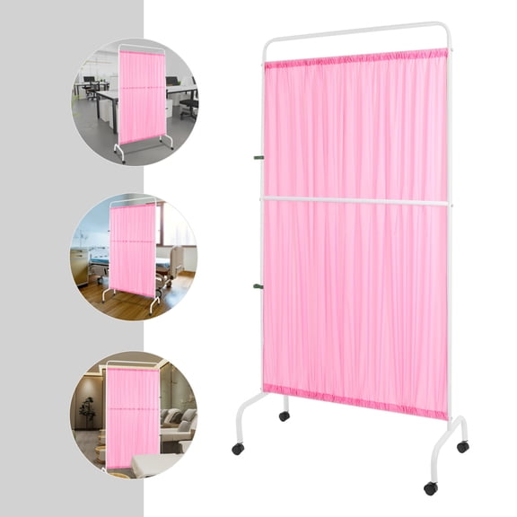 Movable Room Divider, Medical Privacy Screen, Room Divider with Lockable Casters