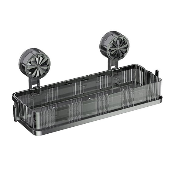 Movable Shower Shelf Suction Cup, No-Drill Wall Mounted Storage Holder