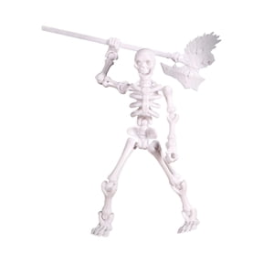 Movable Skeleton Action Figure Models 3D Assembly with Weapons White Art Reference Drawing Model Artist