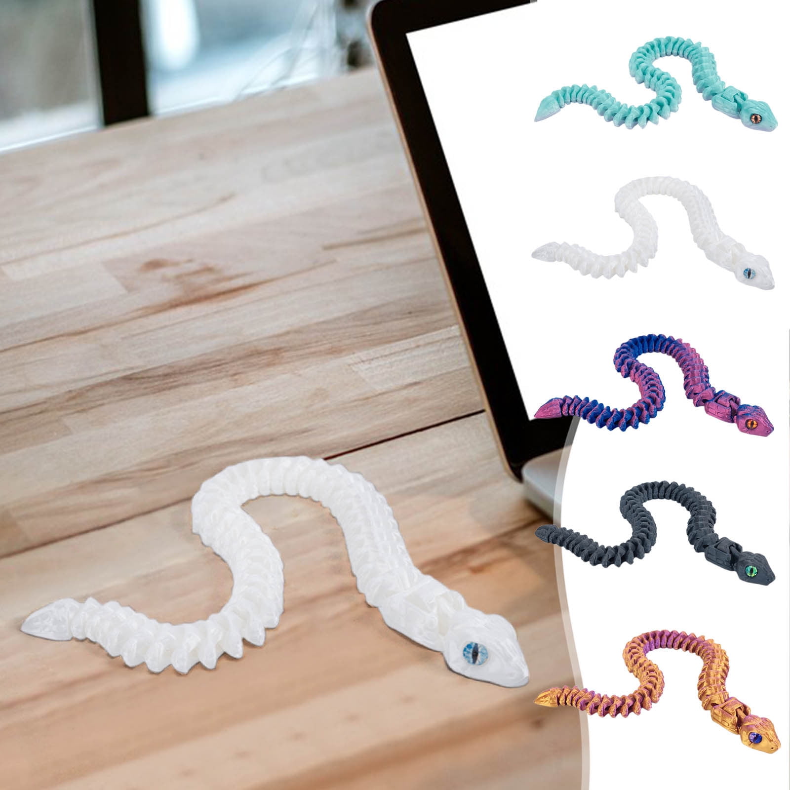 Movable Snake Figurine, Articulated Cobra Sculpture, Decorative Viper ...