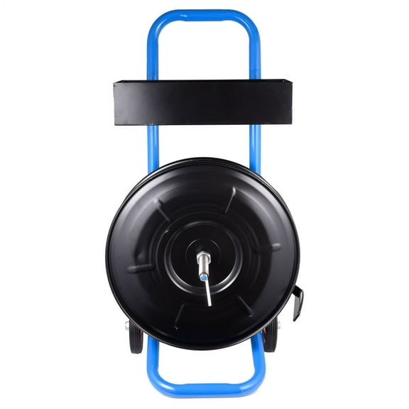 TOHU Movable Strapping Cart with Spacious Tray - Portable Banding Strapping Dispenser Featuring Roller Brake System, Ideal for Strapping Tools, Seals & Gloves