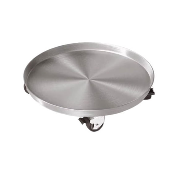 Movable with Wheels Plant Saucer, Indoor Outdoor Stainless Steel Flowerpot Drip Trays