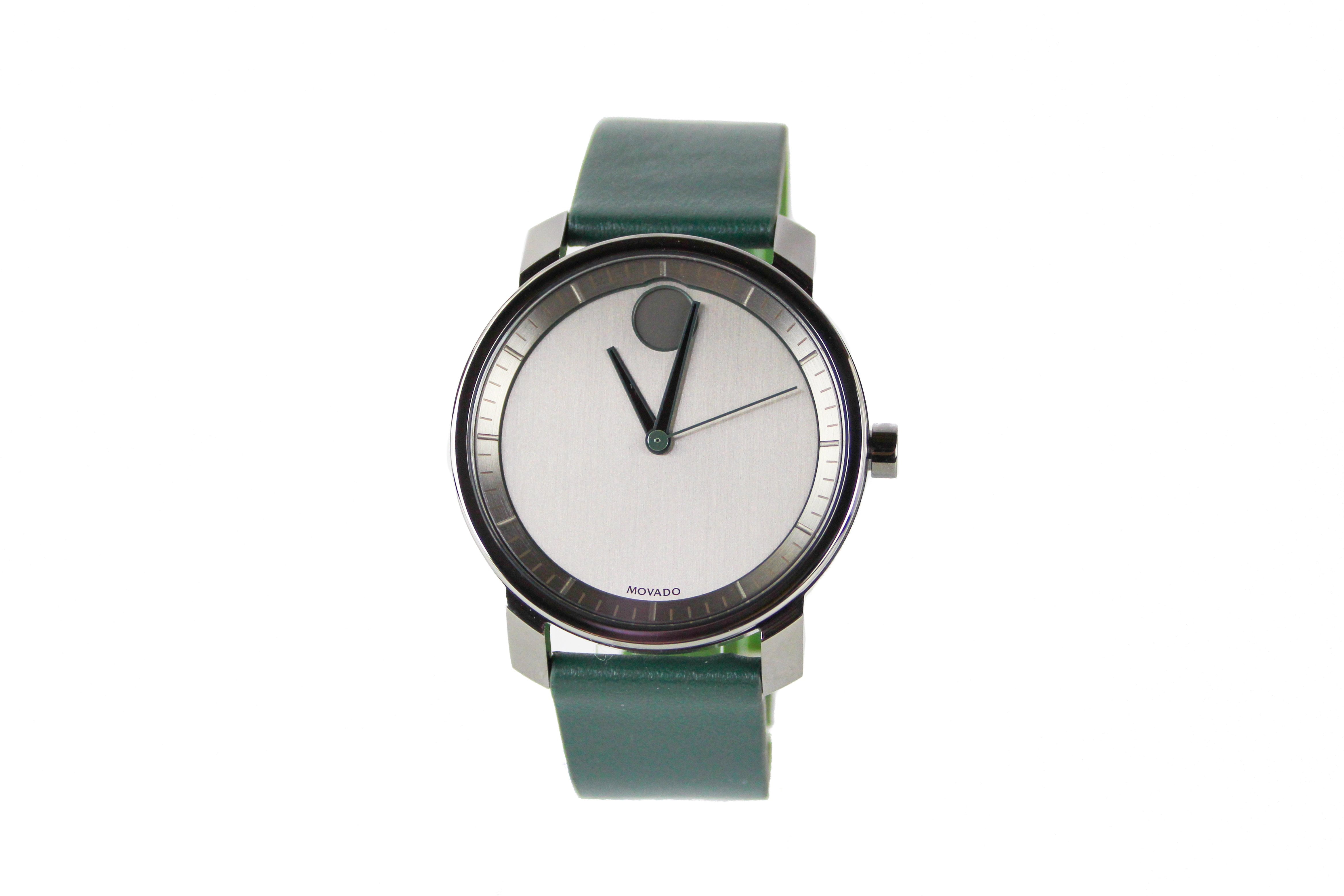 Movado bold cheap leather strap
