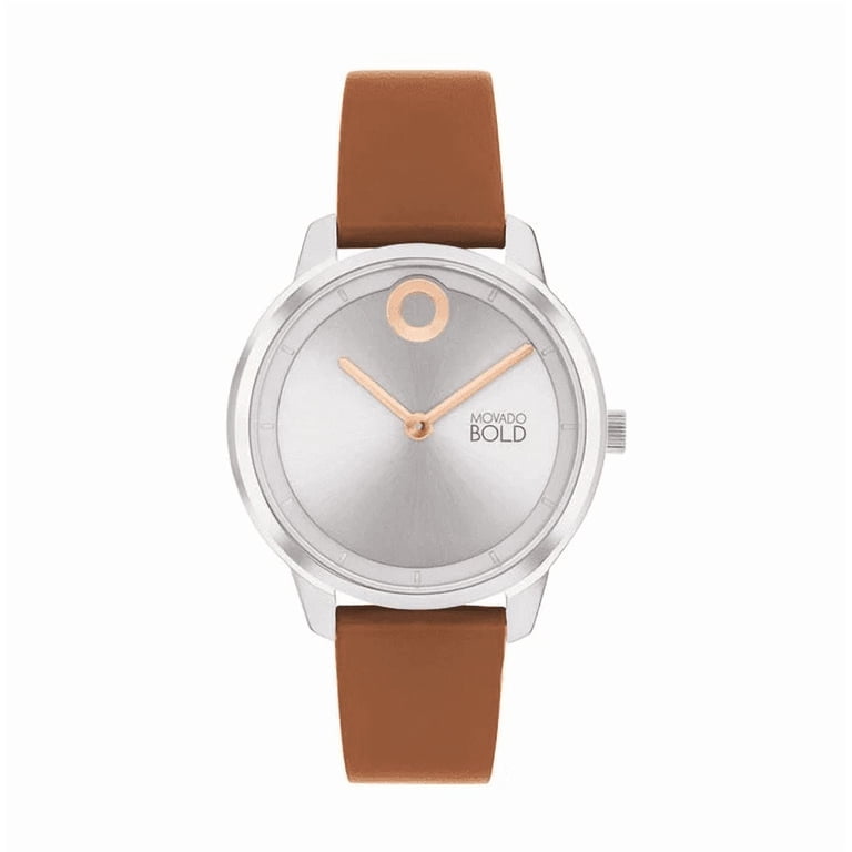 Movado 3600984 Trend Element Silver Dial Brown Leather Strap  display picture 1