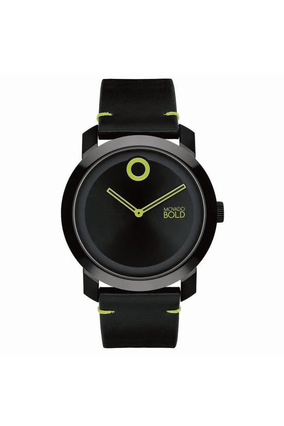 3601060 Trend Impulse Black Dial Black Leather Band Men's Watch