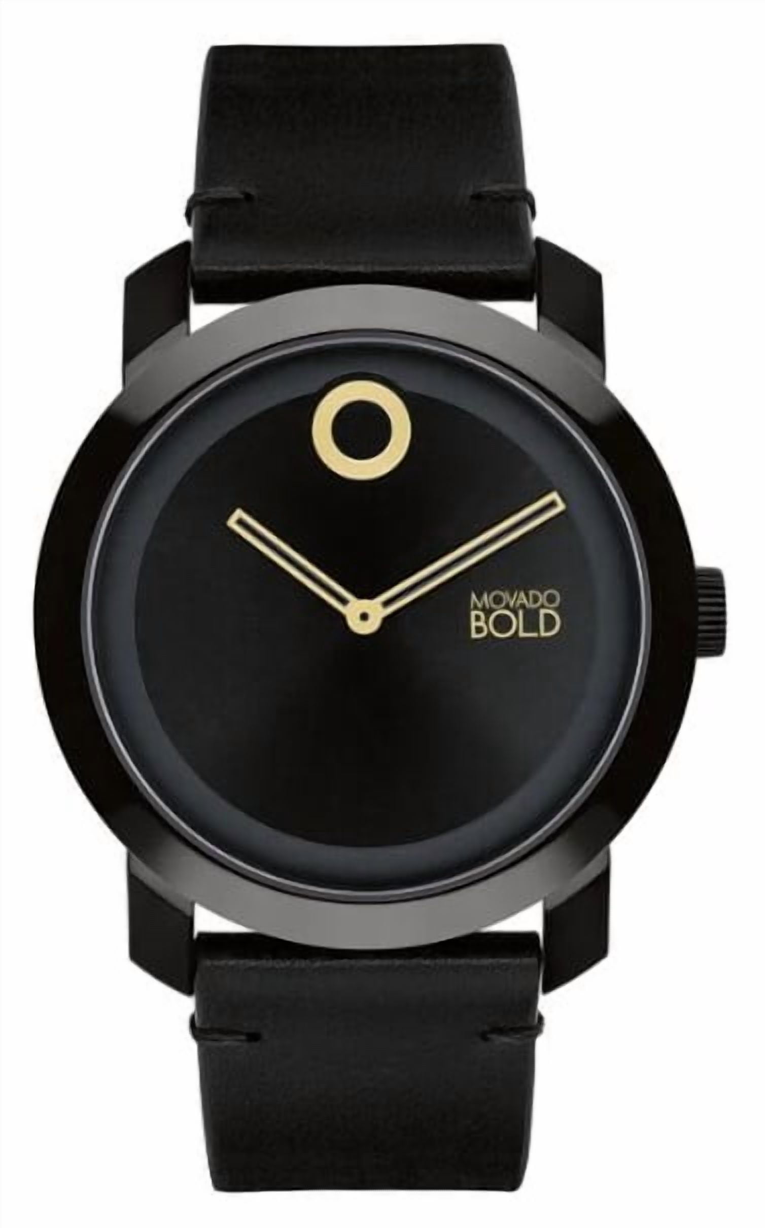 Movado Bold 3601062 Trend Impulse Black Dial Black Leather Band