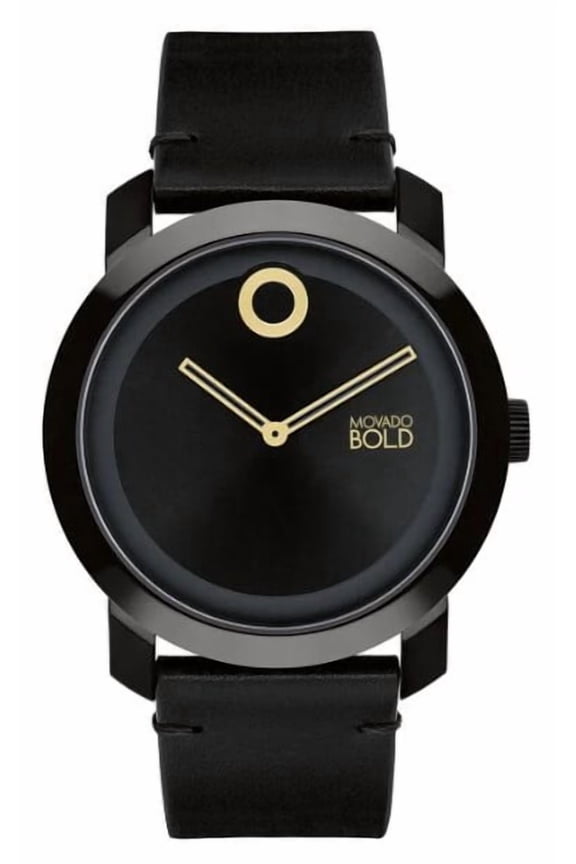 Bold 3601062 Trend Impulse Black Dial Black Leather Band Men's Watch