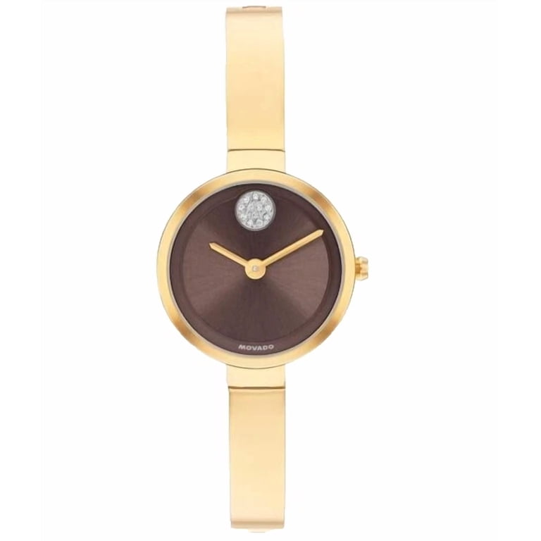 Movado Gold-Tone Dial Minimalist Women\'s Watch with Light Leather Strap Movado Calendograph Two-Tone – Analog:Shift main image 4