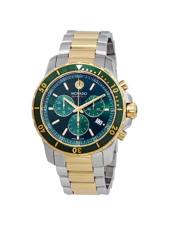 800 Chronograph Green Dial Two-tone Men's Watch 2600148