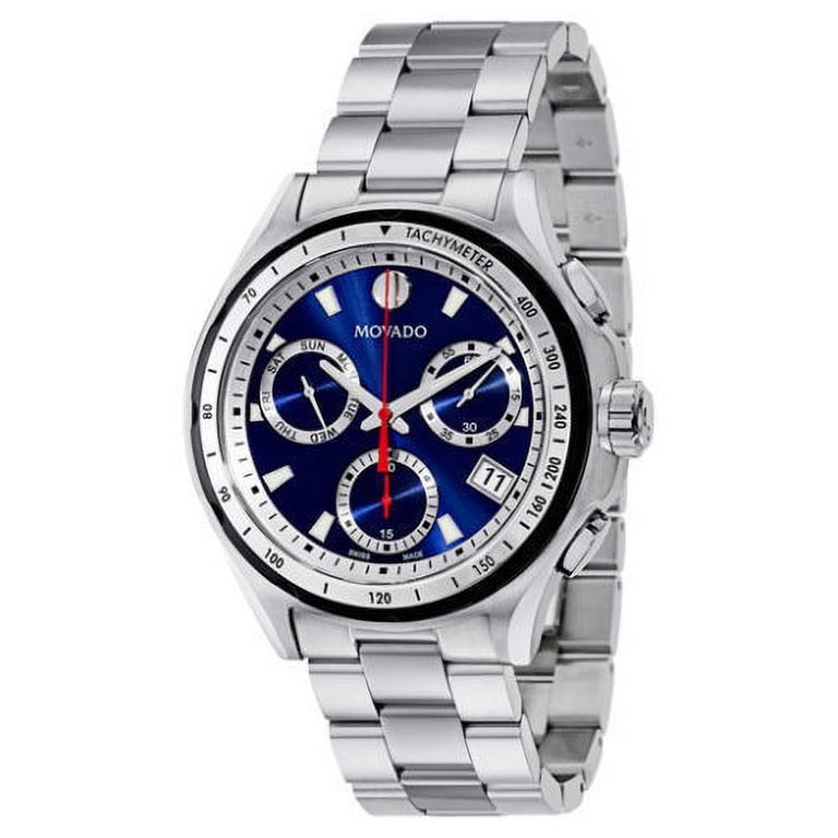 Movado 800 Series Blue Dial Stainless Chronograph Watch 2600134