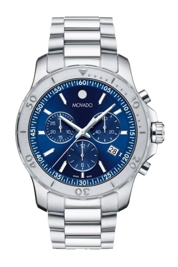 Active Sport Chronograph 2600172 Blue Dial Silver Bracelet 42MM Mens Watch