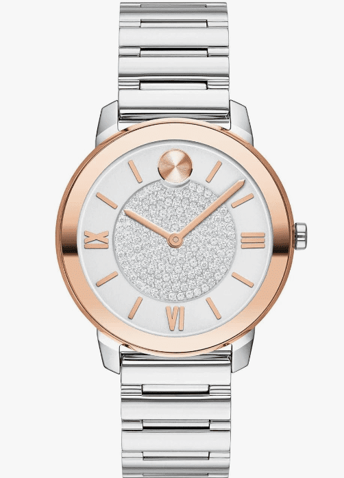 Movado Bold 3600773 Luxe Crystal Sparkle Dial Accent Stainless Steel Two Tone