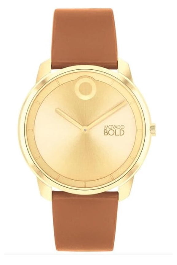 Bold 3601019 Trend Element Gold Dial Brown Leather Band Men's Watch