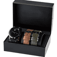 thumbnail image 1 of Movado Bold 3601054 Black Dial Black/Brown/Green Leather Strap Men's Watch Set, 1 of 5