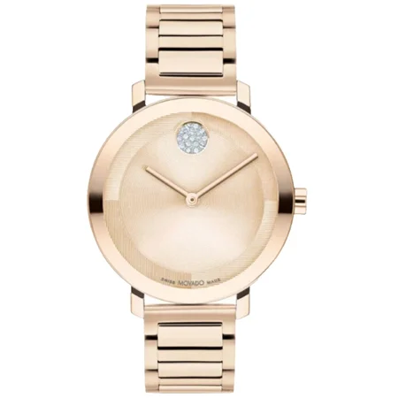 Movado Bold 3601107 Rose Gold Dial & Stainless Steel Bracelet 34MM Womens Watch