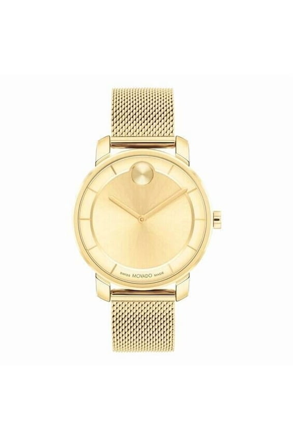 302637602 Bold Access Ladies Gold-Tone IP Mesh Watch 34mm