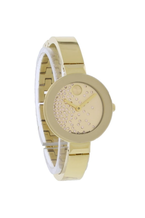 Bold Bangle Women's Crystals Gold PVD Quartz Watch 3601161