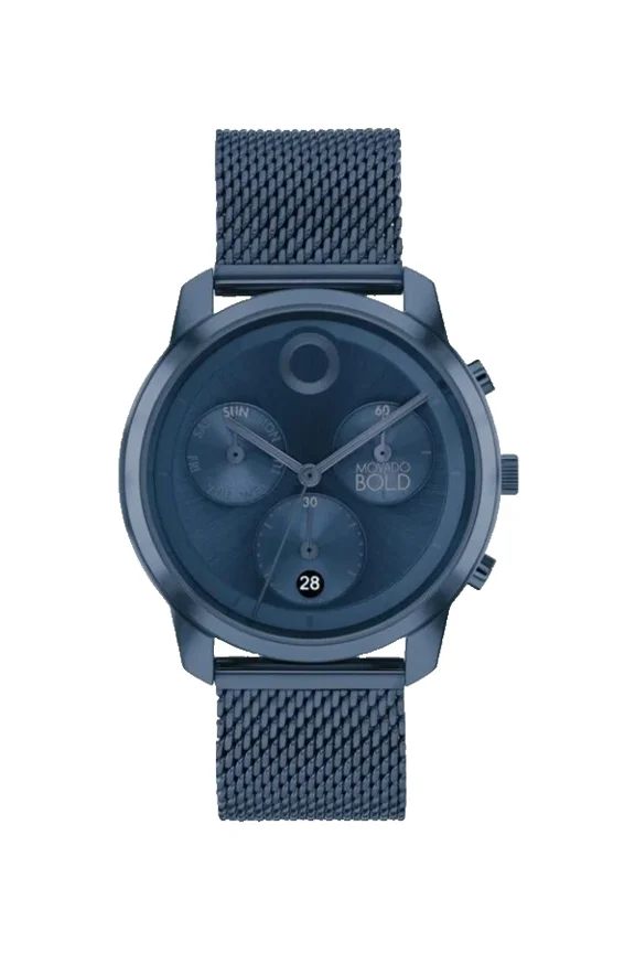 Bold Chronograph 3601027 Blue Dial & Mesh Bracelet 42MM Mens Watch