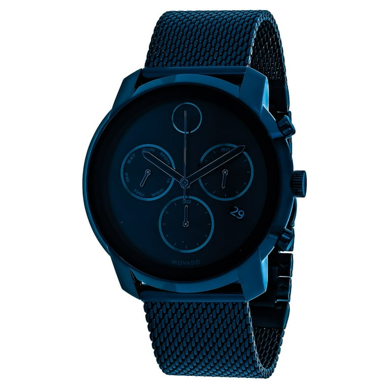 Movado Bold Men s Watch Blue Dial Stainless Steel Band 100ft Water Resistance 3600403 Walmart