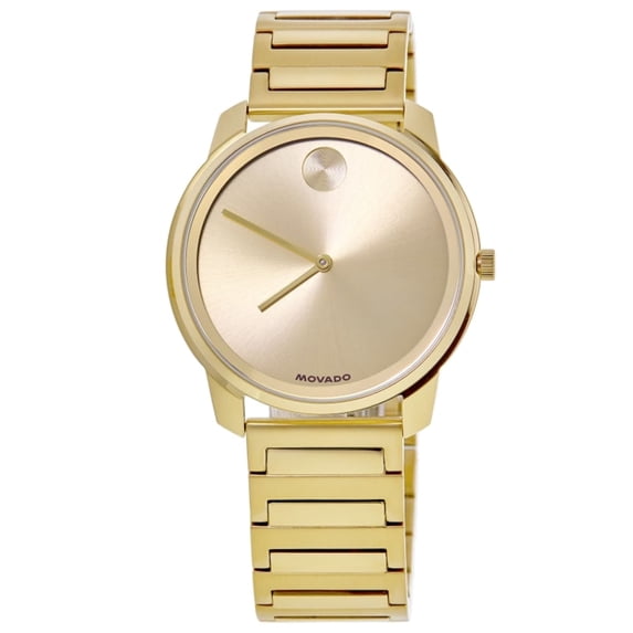 Movado Bold Classic Champagne Dial PVD Stainless Steel Men's Watch 3601313