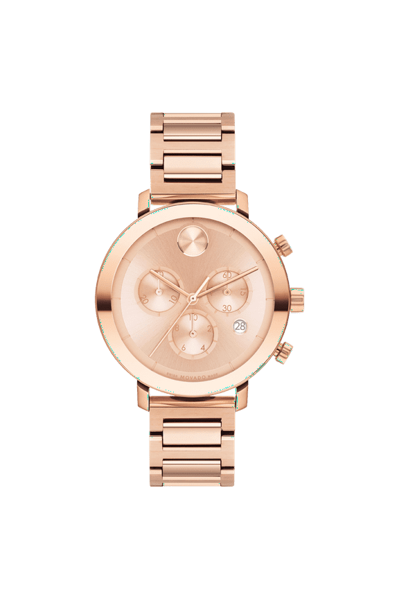 Bold Evolution Chronograph Quartz Rose Gold Dial Ladies Watch 3600886