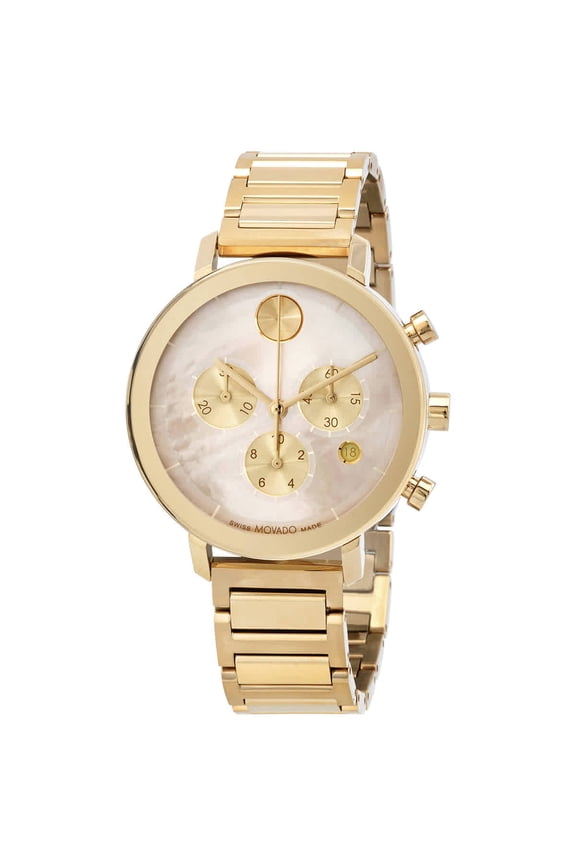 Bold Evolution Quartz Chronograph Champagne Dial Gold Tone Steel Women's Watch 3600788